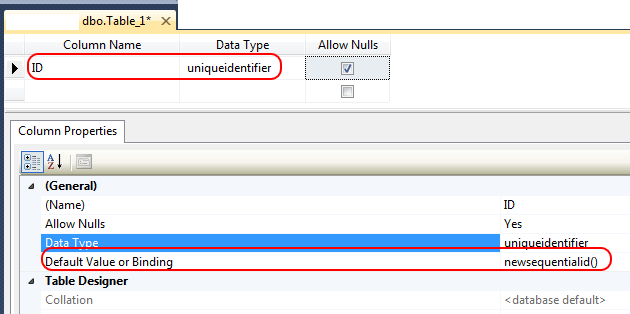 Allow nulls. Guid и uniqueidentifier. Гуид как выглядит. Guid MS SQL Server. Структура guid.