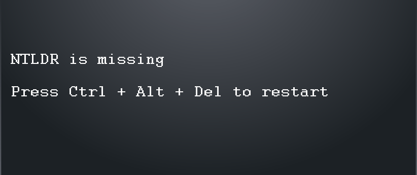 Ntldr is missing
