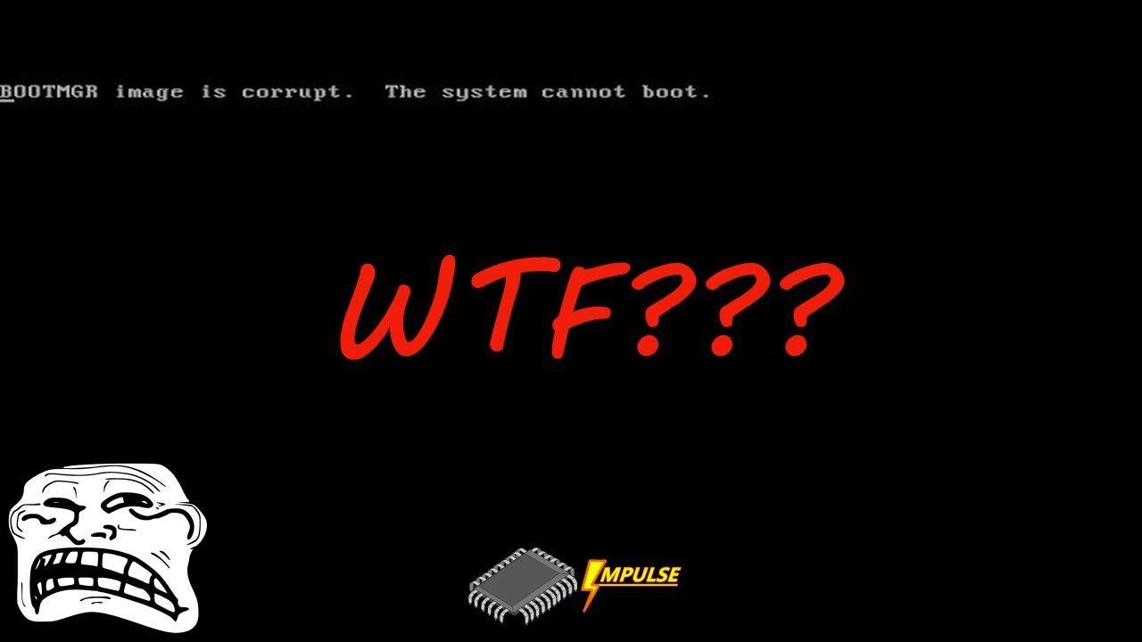 Bootmgr image is corrupt