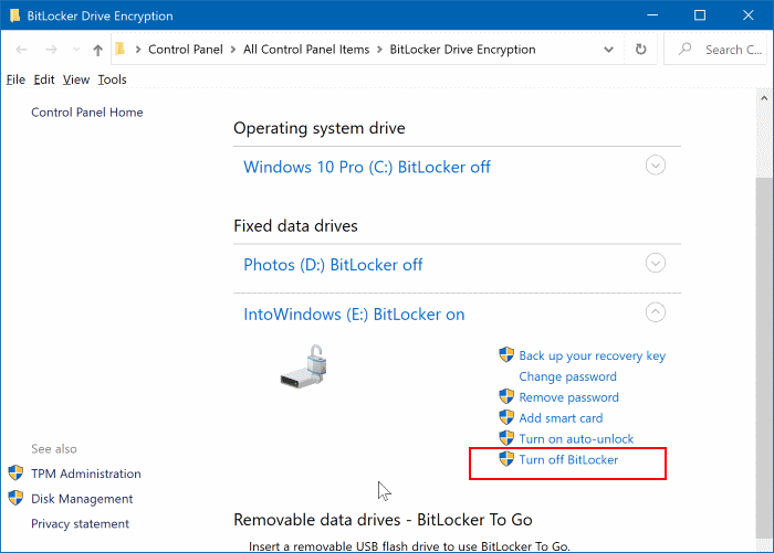 Bitlocker смарт карта