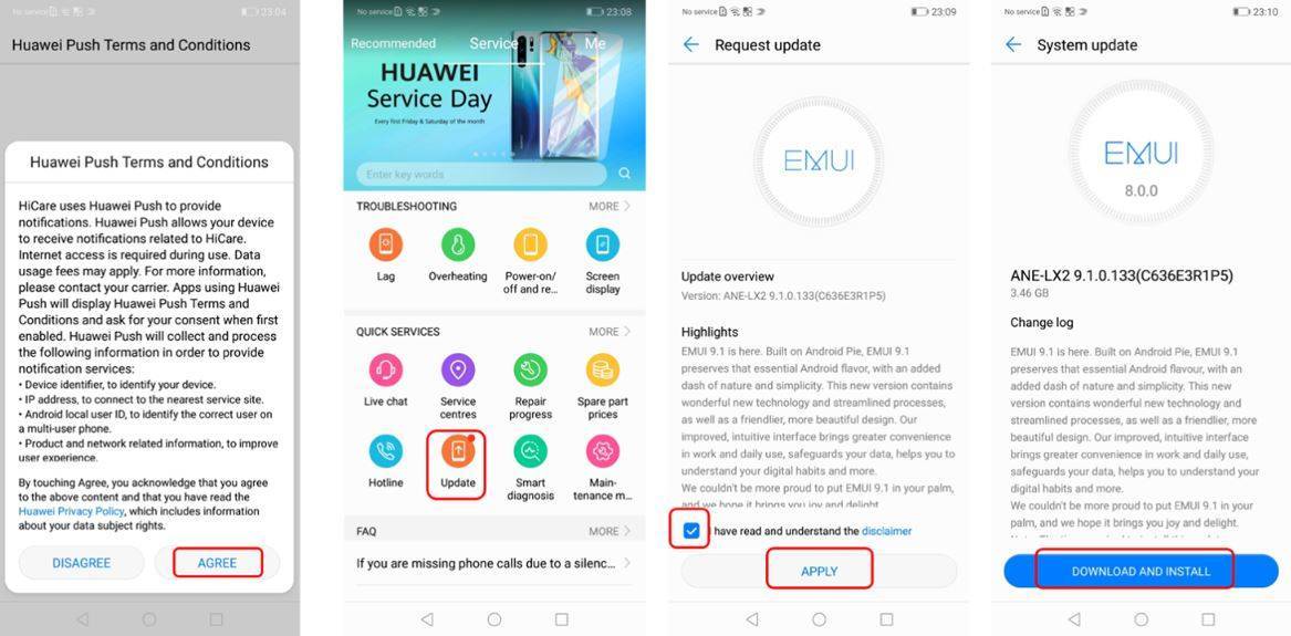 Huawei services. EMUI installing update. Huawei Push. Huawei Push Kit. Альтернативное приложение от Huawei.