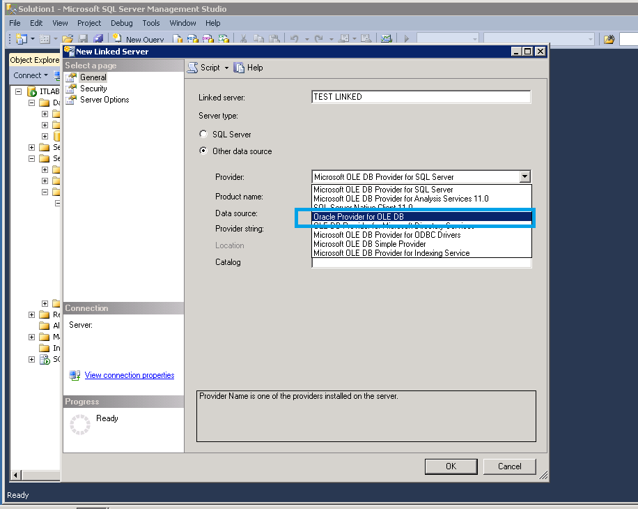 Microsoft db. Oracle provider for ole DB. Bit SQL. Линк MSSQL И MSSQL. Что такое ole сервер.