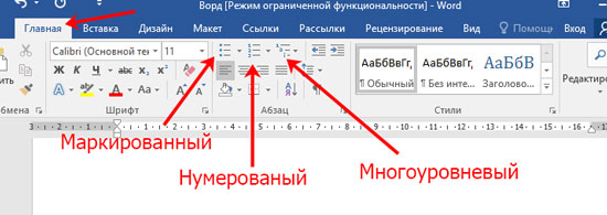 Как сделать список рисунков в ворде автоматически