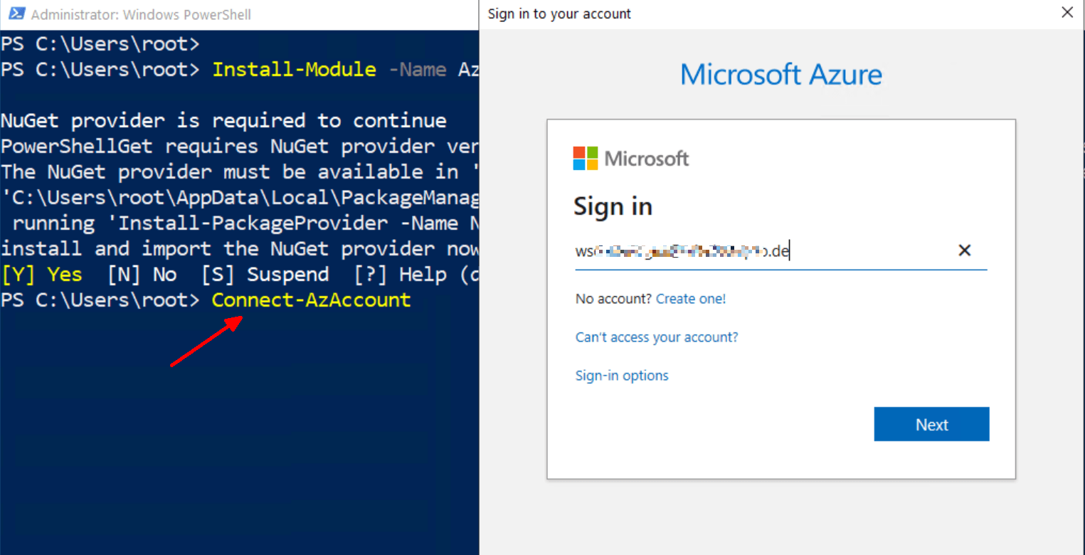 Powershell runas