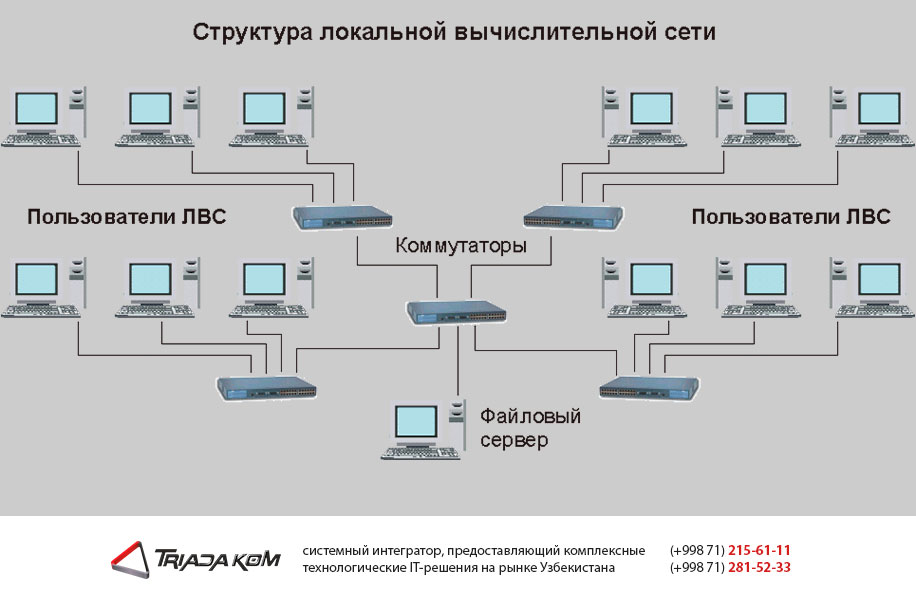 Схема сети школы