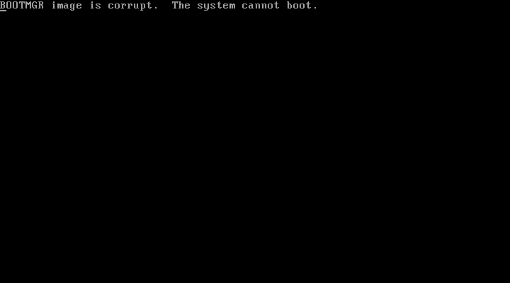 Bootmgr image is corrupt the system cannot boot windows 7 что делать видео