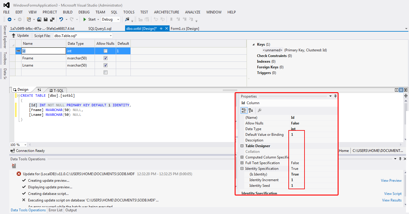 Sql using id