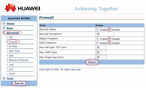 Инструкция по настройке adsl модема huawei smartax mt880