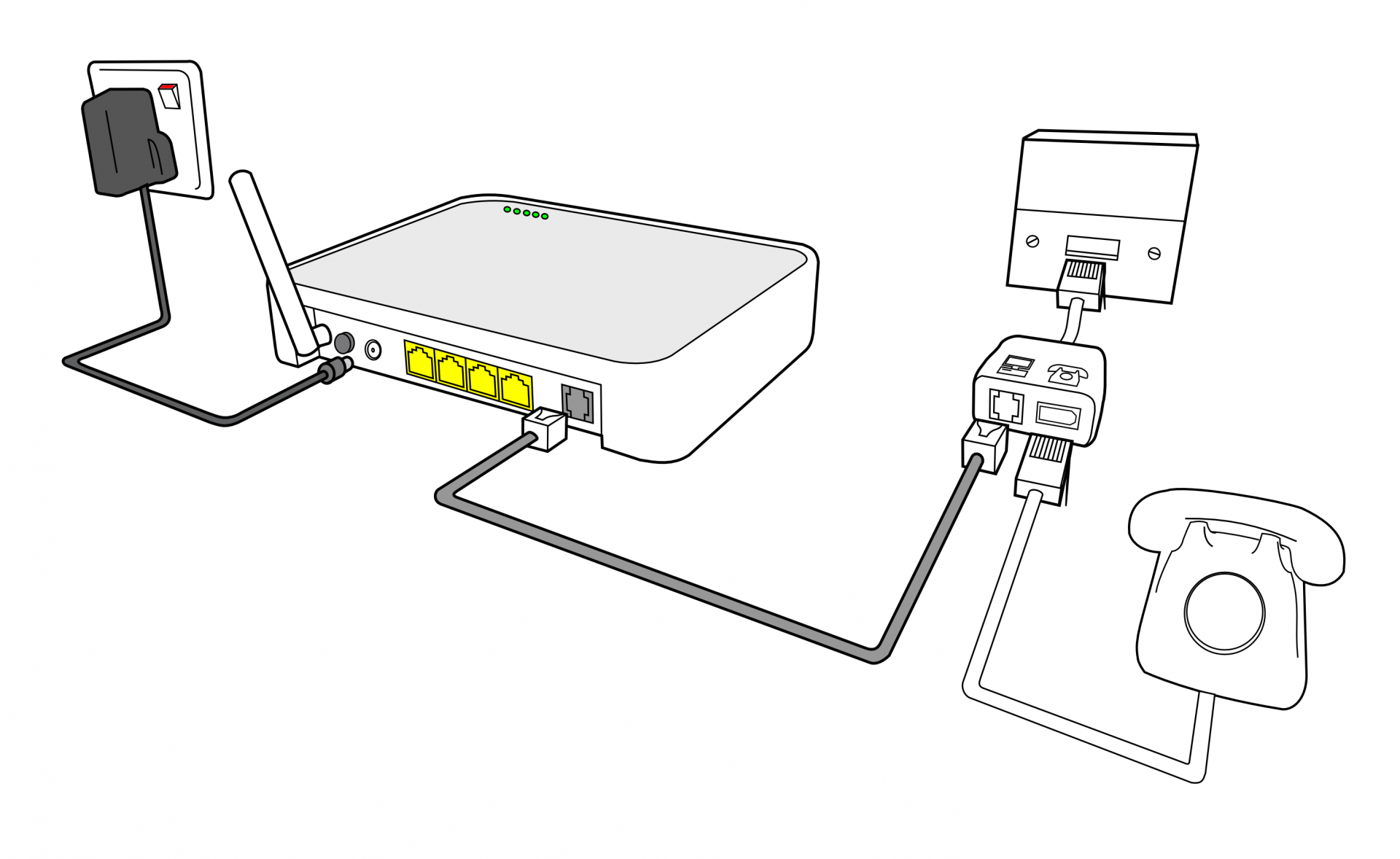 Схема adsl модема