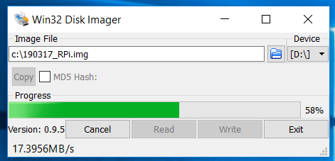 Win32 disk imager