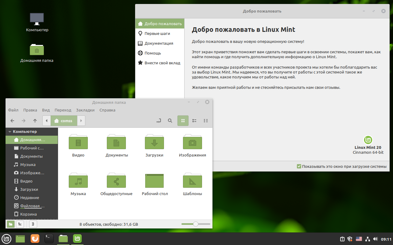 Linux mint отключить