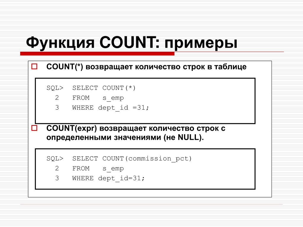 Особенности формирования и использования ms sql функций otus