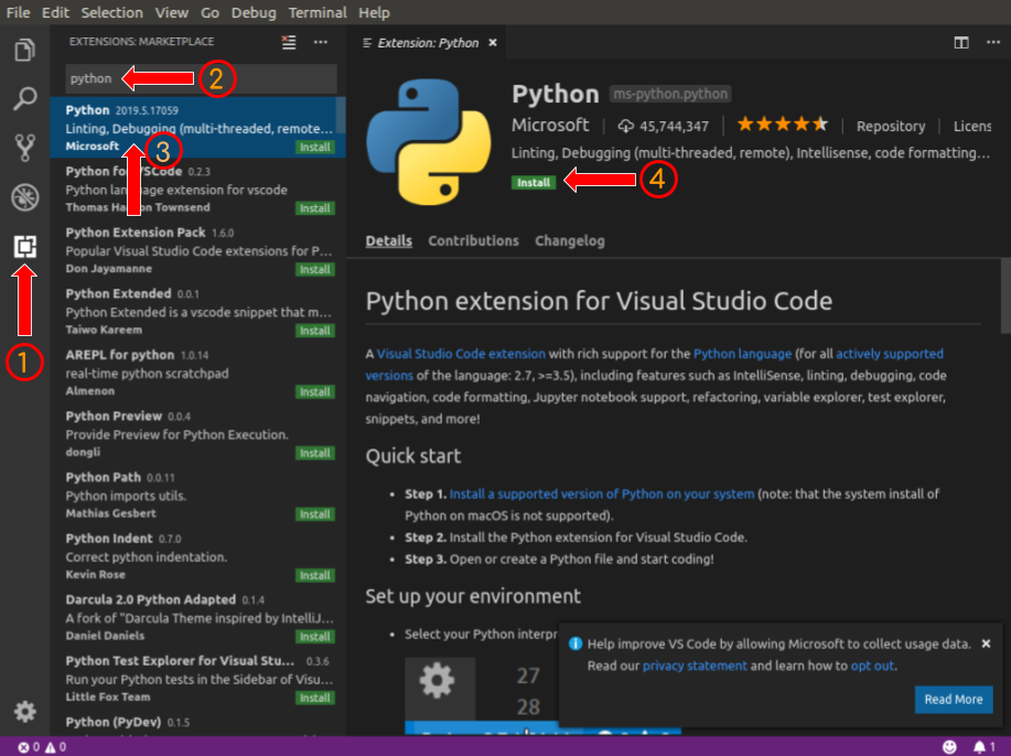 Как создать проект с в visual studio code