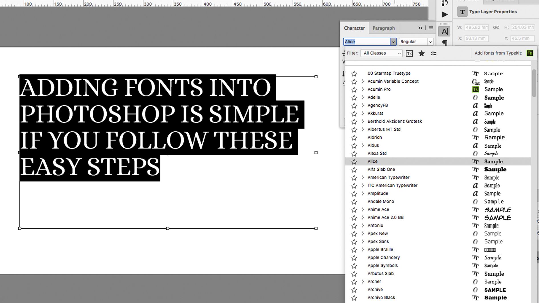 Шрифты для Adobe Photoshop