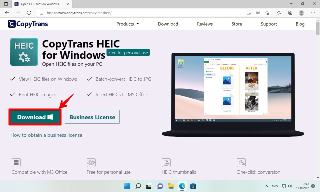 Расширение heic для windows