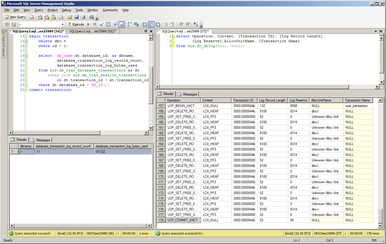 Database transactions. Журнал транзакций SQL. Транзакции MS SQL.