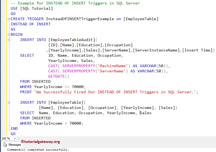 Insert from select. Триггеры SQL. Создание триггеров в SQL. Триггер instead of SQL. Триггер instead of SQL Server примеры.