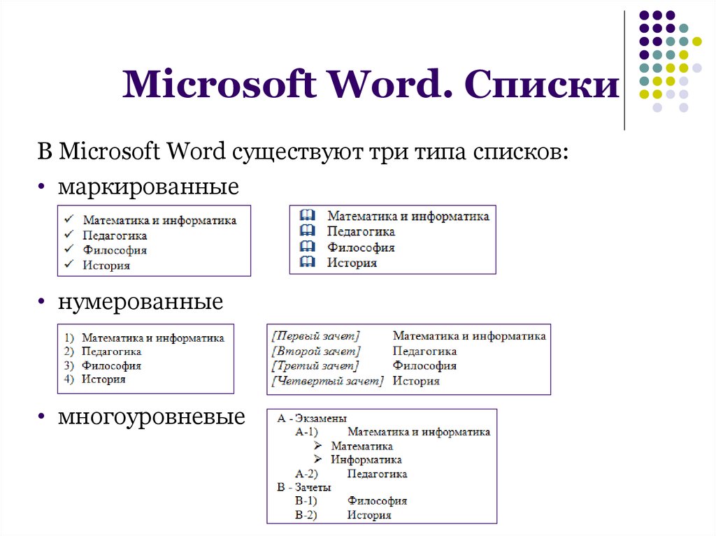 Как составить план в ворде