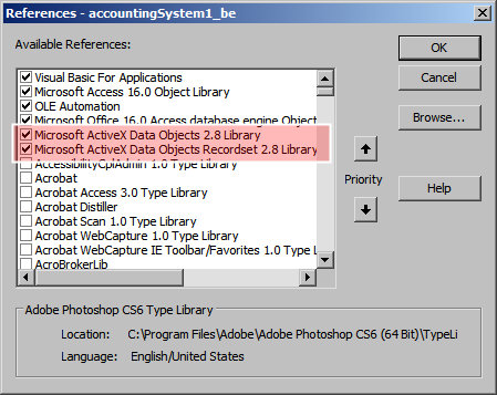 Reference account. Как из excel перенести таблицу в access. Vba как очистить Recordset. Ado access. Что такое объект Recordset в аксес.