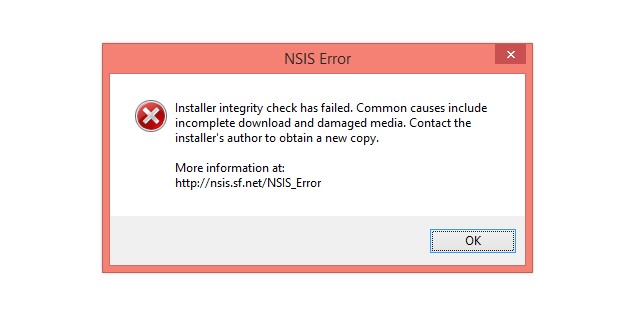 NSIS (Nullsoft Scriptable install System). NSIS installer. NSIS Error что это и как исправить Windows 10. Installer Integrity check has failed как исправить. Password check failed