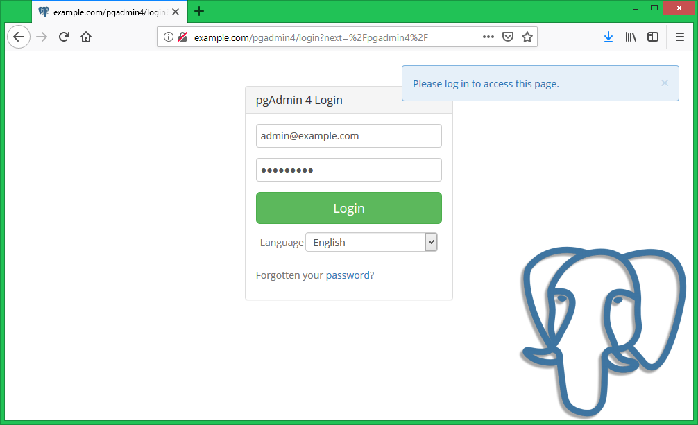 Example com. Авторизация в PGADMIN 4. Pgadmin4 Master пароль. Http://your-Server-IP-address/pgadmin4. Как узнать логин PGADMIN.