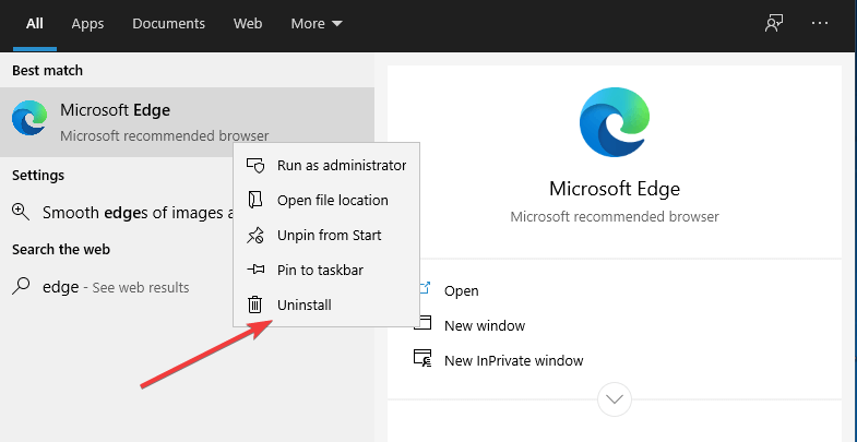 Как удалить microsoft edge в windows 10 или отключить этот браузер