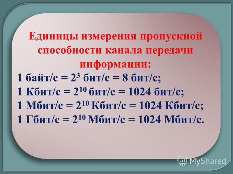 8 мбит в секунду в мегабайтах