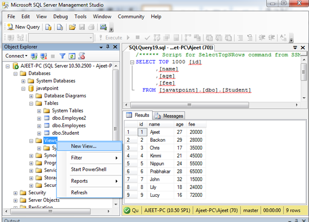 Представления sql. Представление SQL Server. Представления в MYSQL. Создать представление SQL.