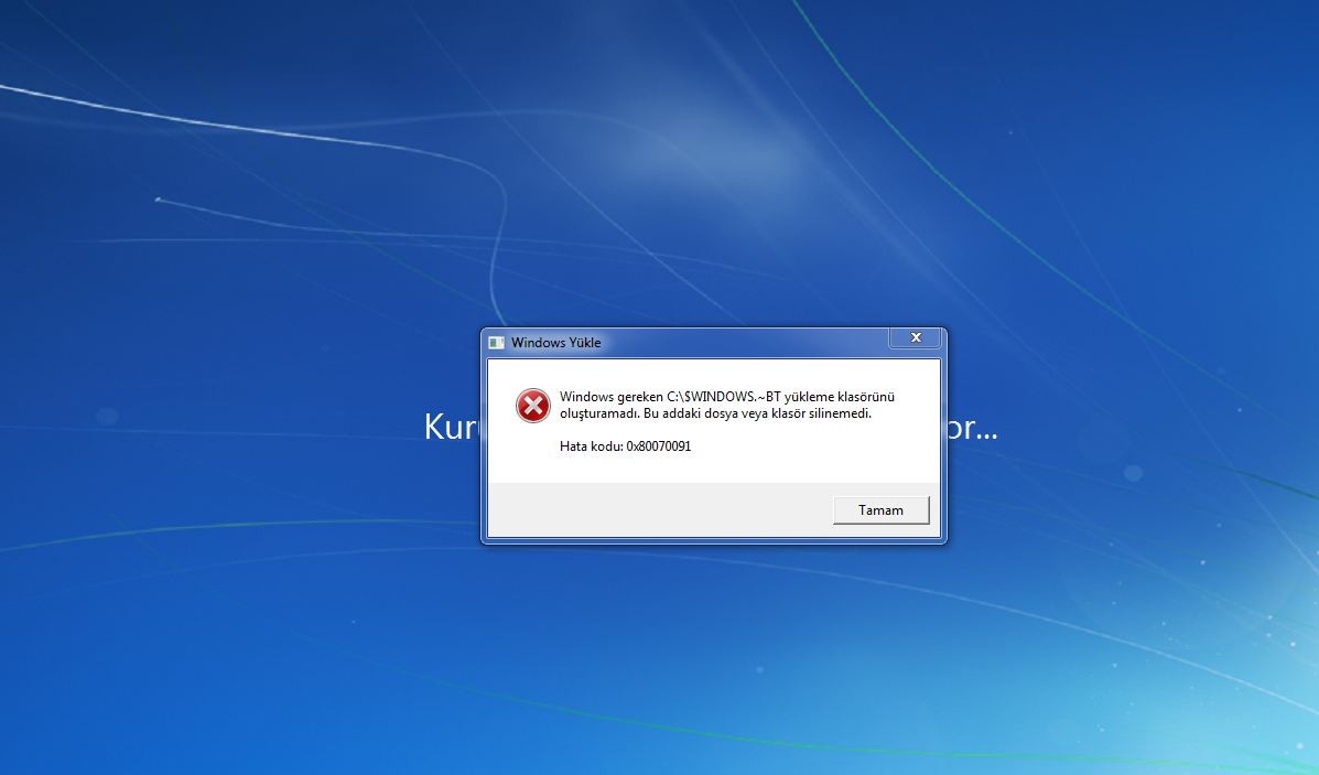 Ошибка полного восстановления системы 0x80070091 в windows 10, 8.1, 7
