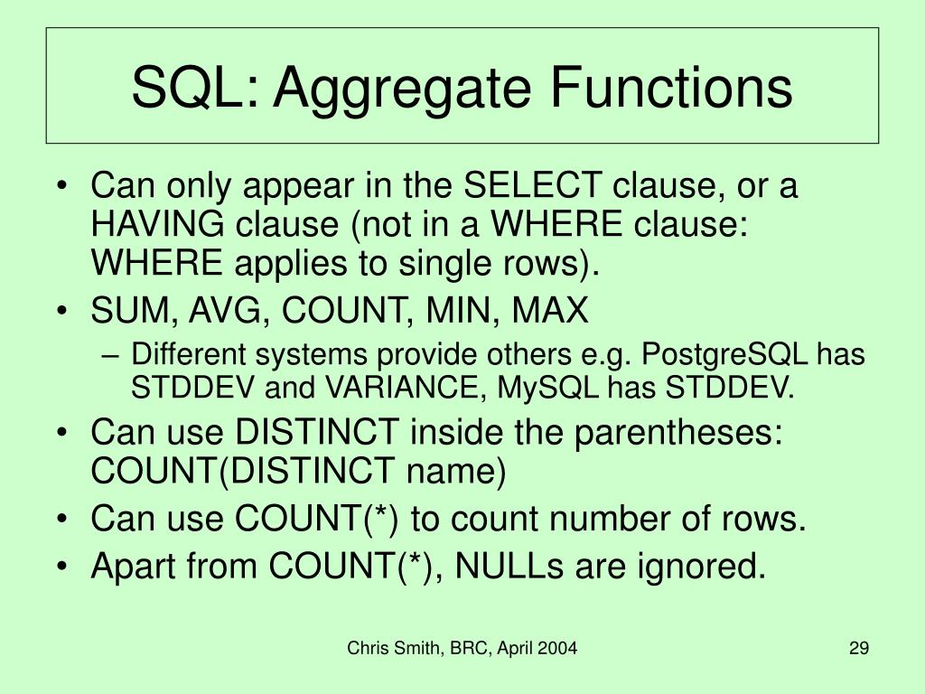 Функция count возвращает. Aggregate functions SQL. Count SQL. Функция count SQL. MYSQL aggregate functions.
