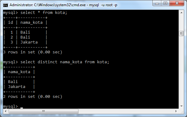 Mysql distinct. Запись в массив из MYSQL select distinct с#.