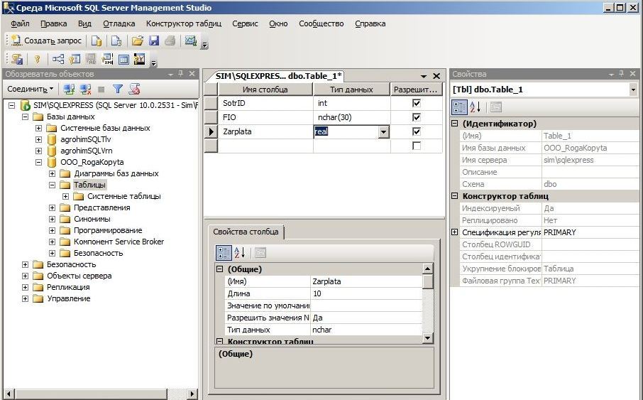 Microsoft sql manager studio