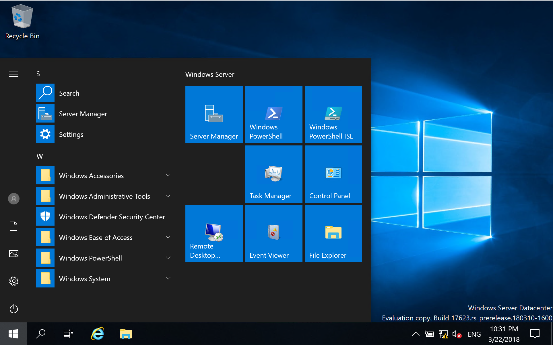 Desktop windows server 2019