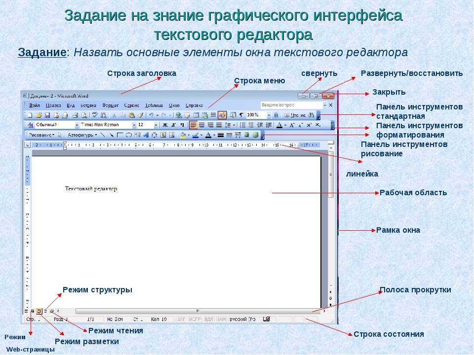 Схема документа ворд