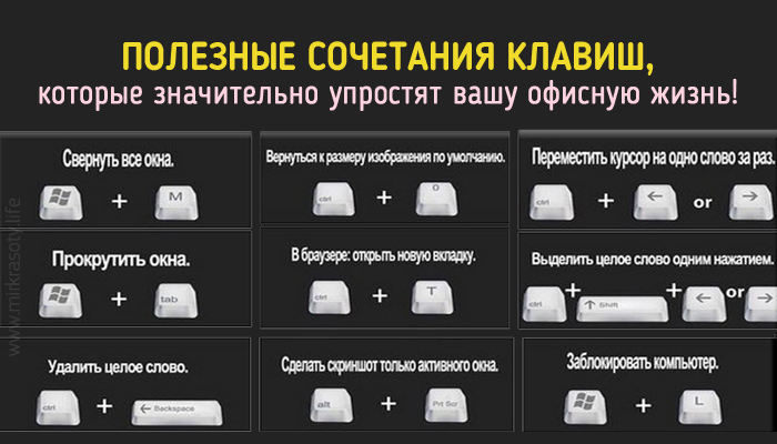 Горячие клавиши windows 10